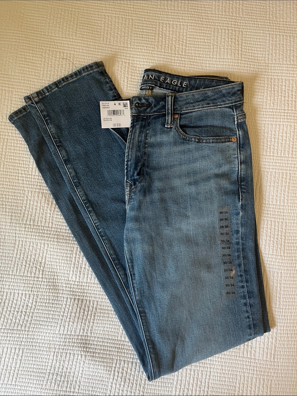 American Eagle Outfitters Light Blue Straight Leg Jeans
